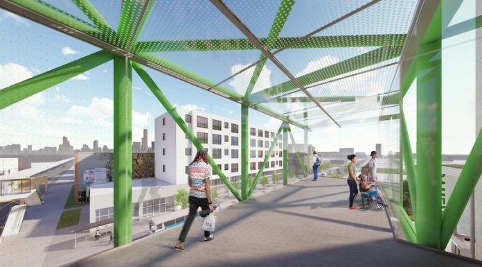 Damen Avenue at Lake Street transportation facility returns train access to neighborhood