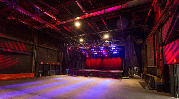Brooklyn Steel concert venue is topped with a green roof that acts as an acoustical lid