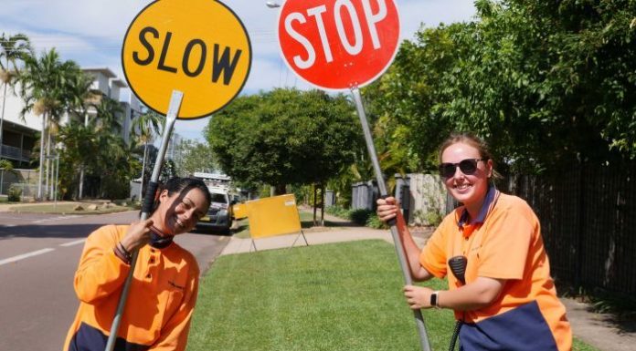 Tiff and Rebecca high vis